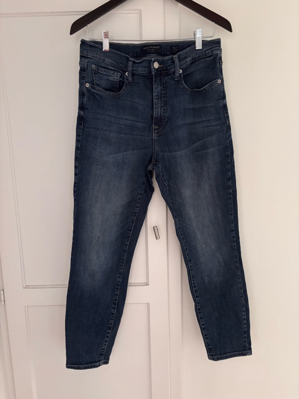 Lucky Brand Women's Dark Blue High-Rise Skinny Jeans Bridgette Size 30